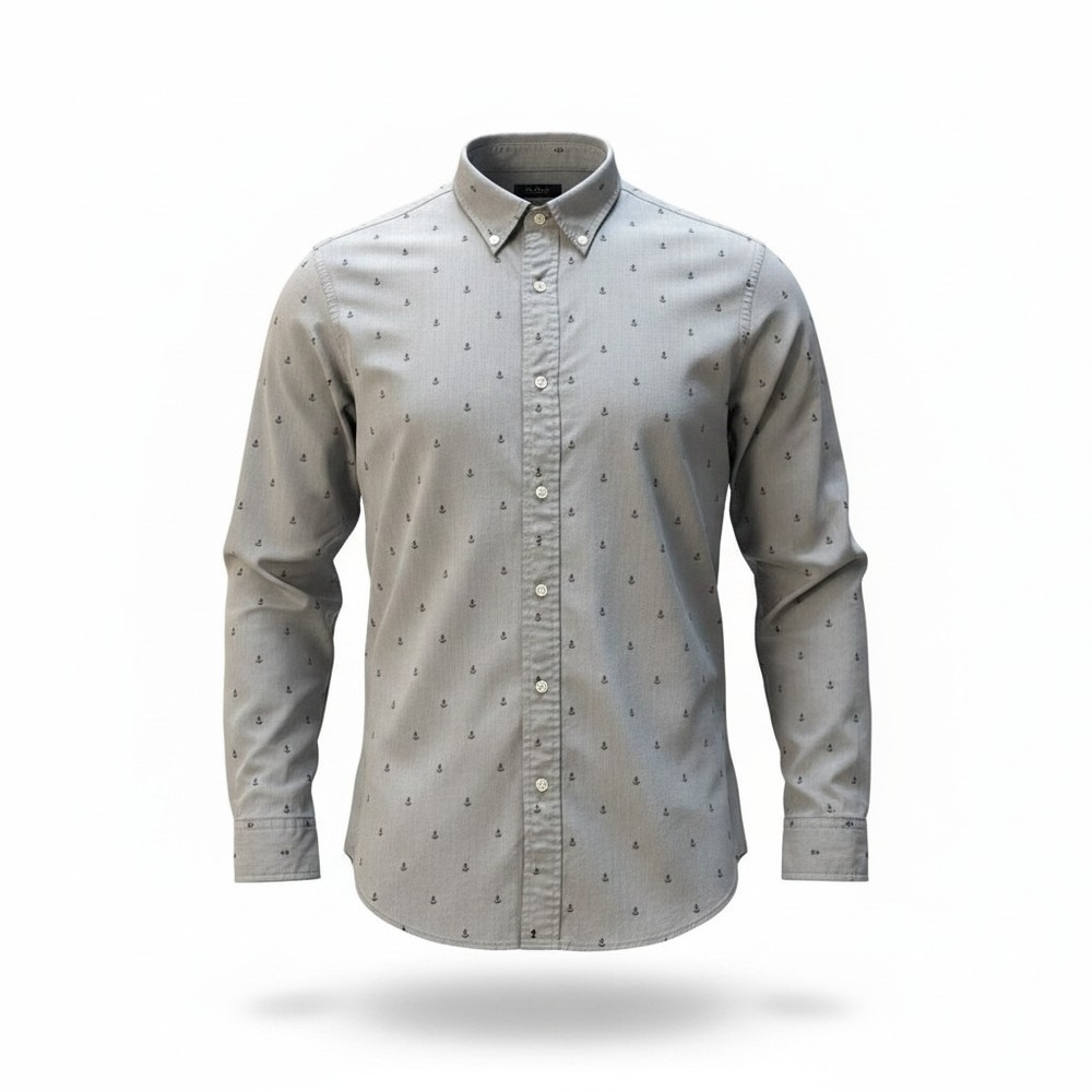 Brooks Brothers Red Fleece Shirt‎ Mens XLT Blue Pineapple Embroidered Coastal